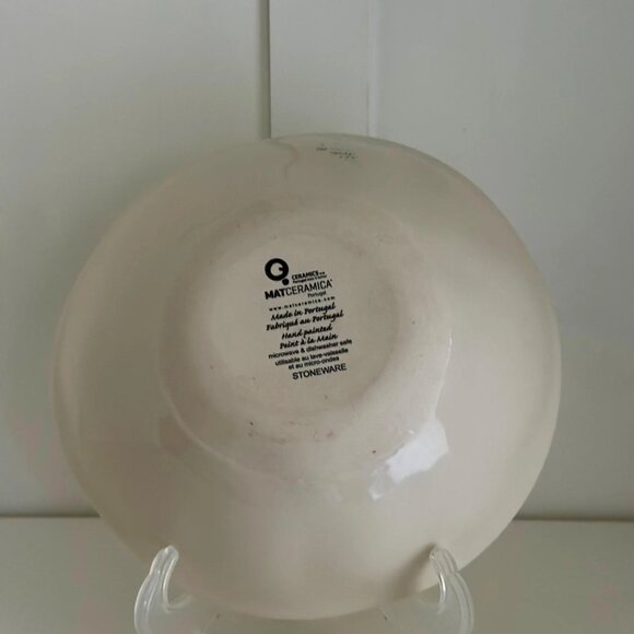 Set of 8 Matceramica Handpainted Stoneware Bowls - Picture 3 of 3